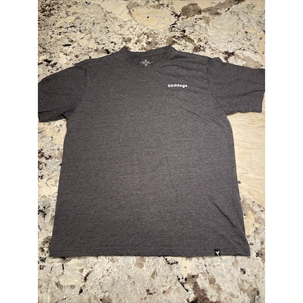 Birddogs Shirt Mens XL Gray Short Sleeve Graphic Bird Logo T-Shirt